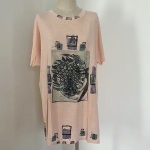 blue fish T shirt dress